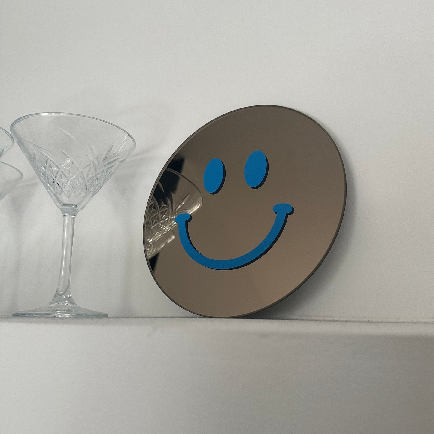 Vrolijkmakende Smiley spiegel Bright Blue Smile