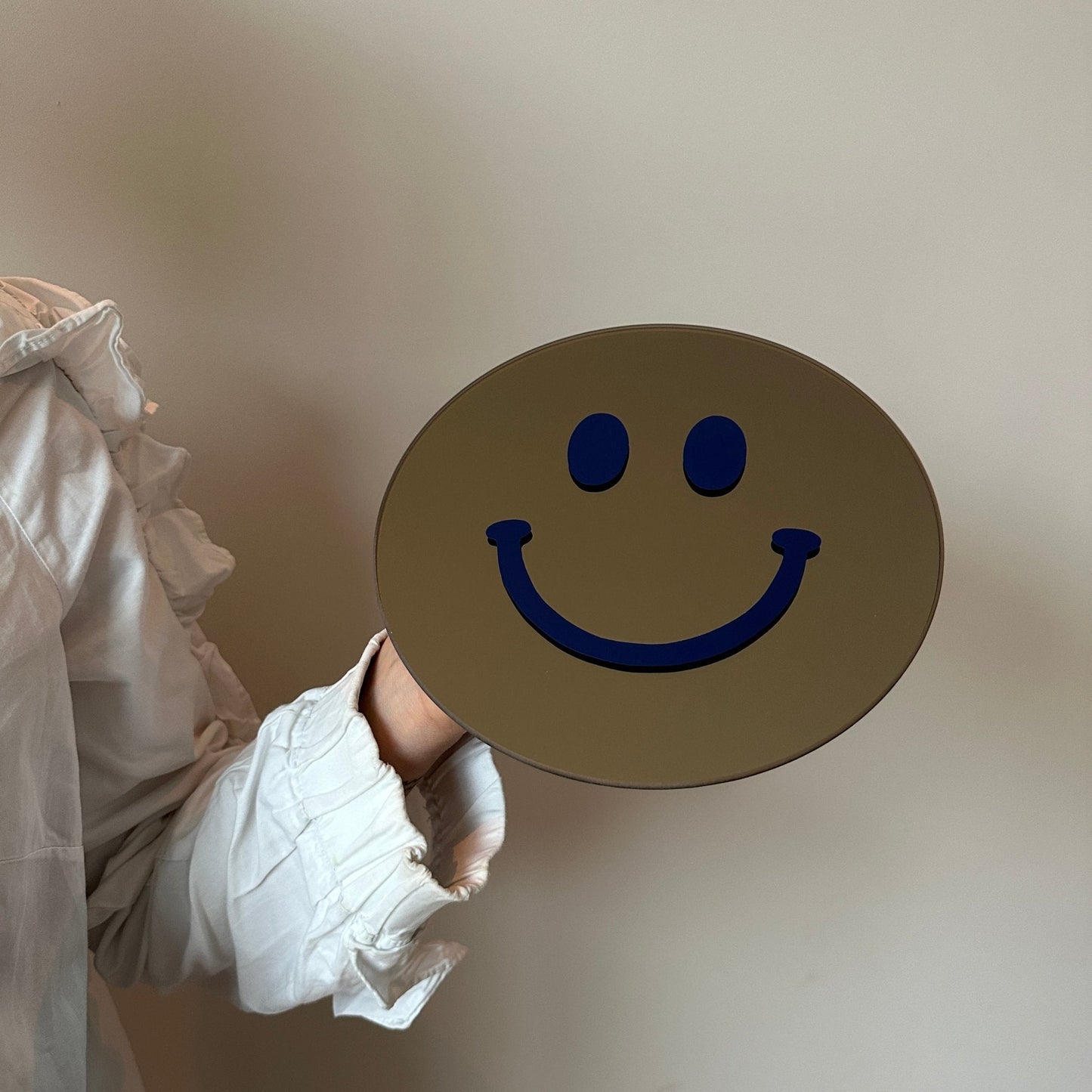 Vrolijkmakende Smiley spiegel Dark Blue Smile