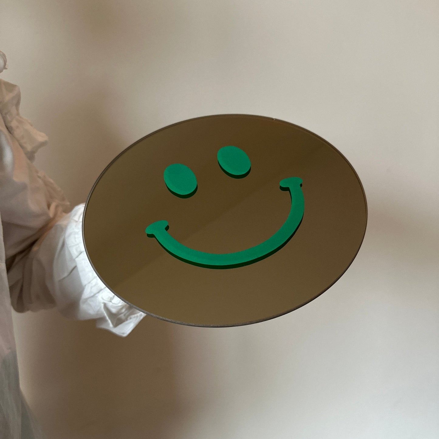 "Dagelijkse geluksboost" Smiley spiegel Dark Green Smile