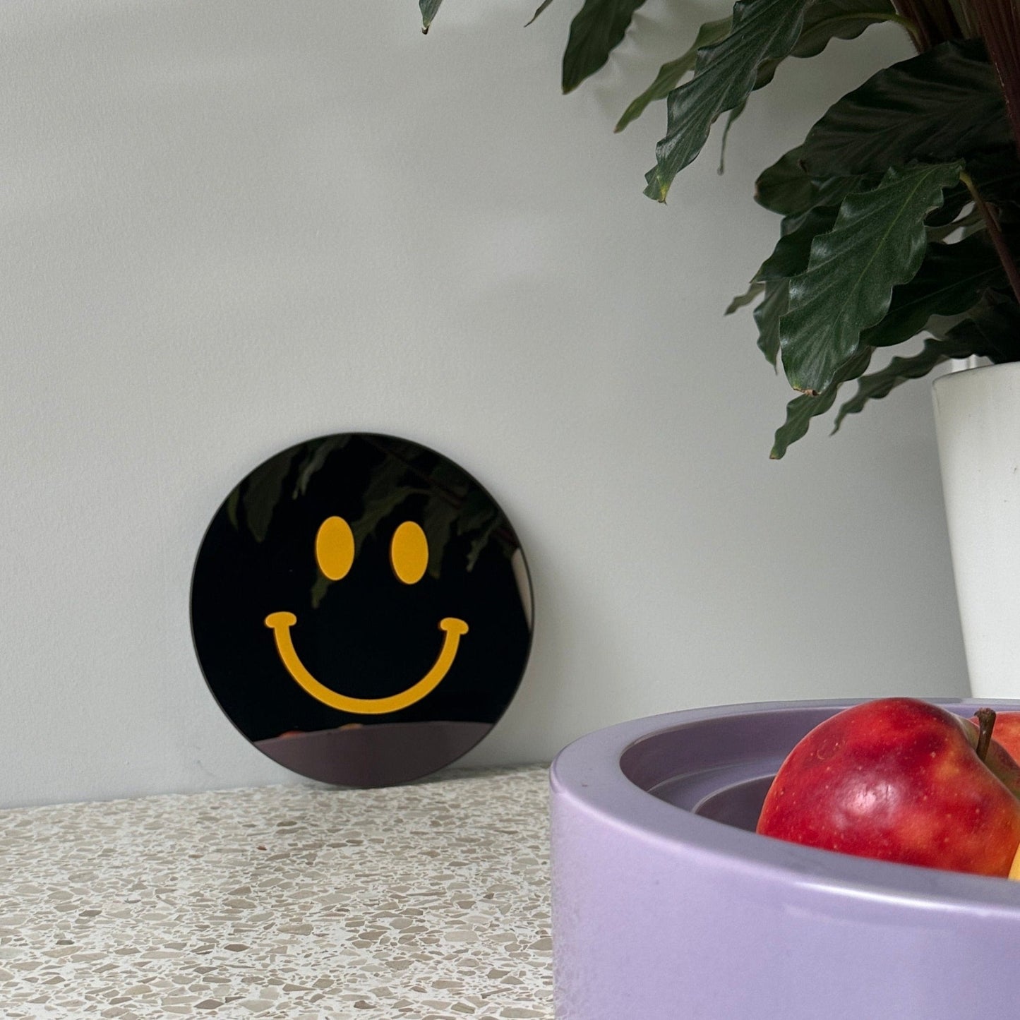 "Dagelijkse geluksboost" Smiley spiegel Yellow Smile
