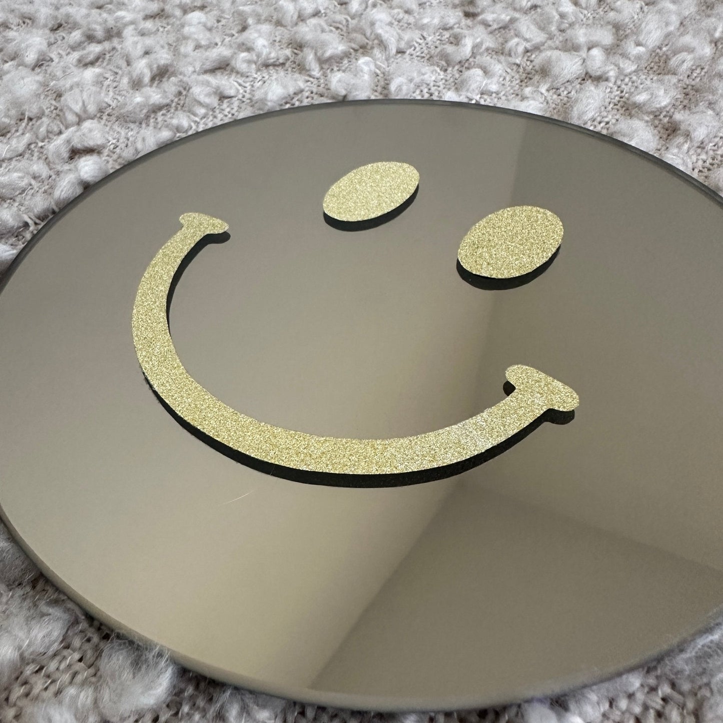 Vrolijkmakende Smiley spiegel Golden Smile