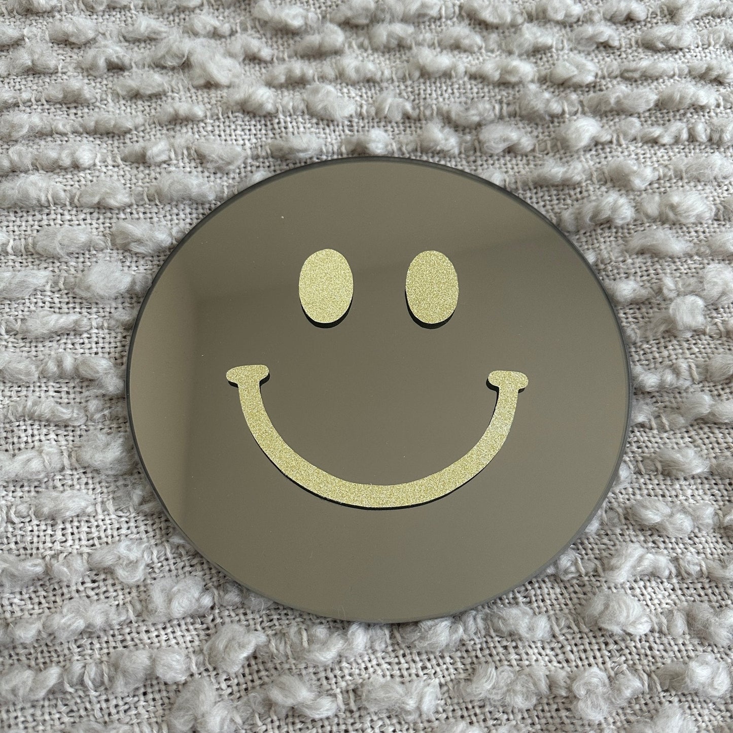 Vrolijkmakende Smiley spiegel Golden Smile
