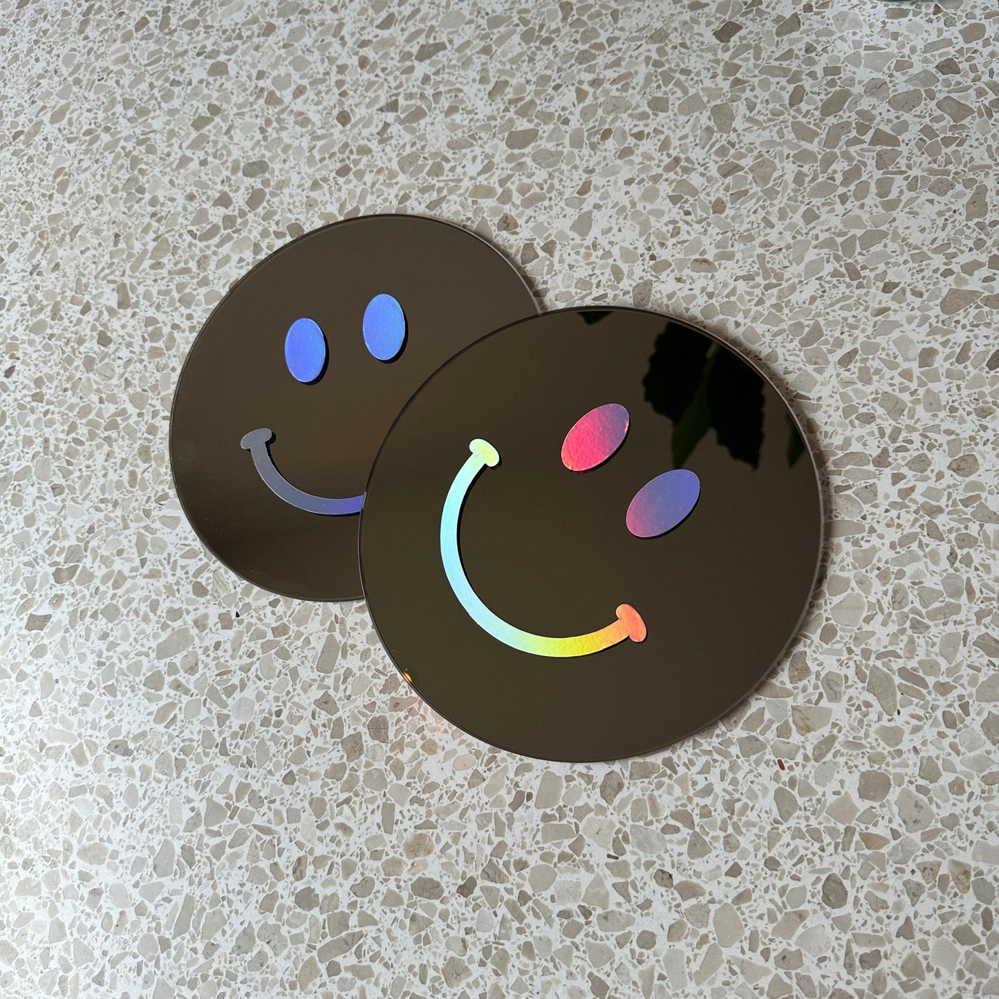 "Dagelijkse geluksboost" Smiley spiegel Holographic Smile
