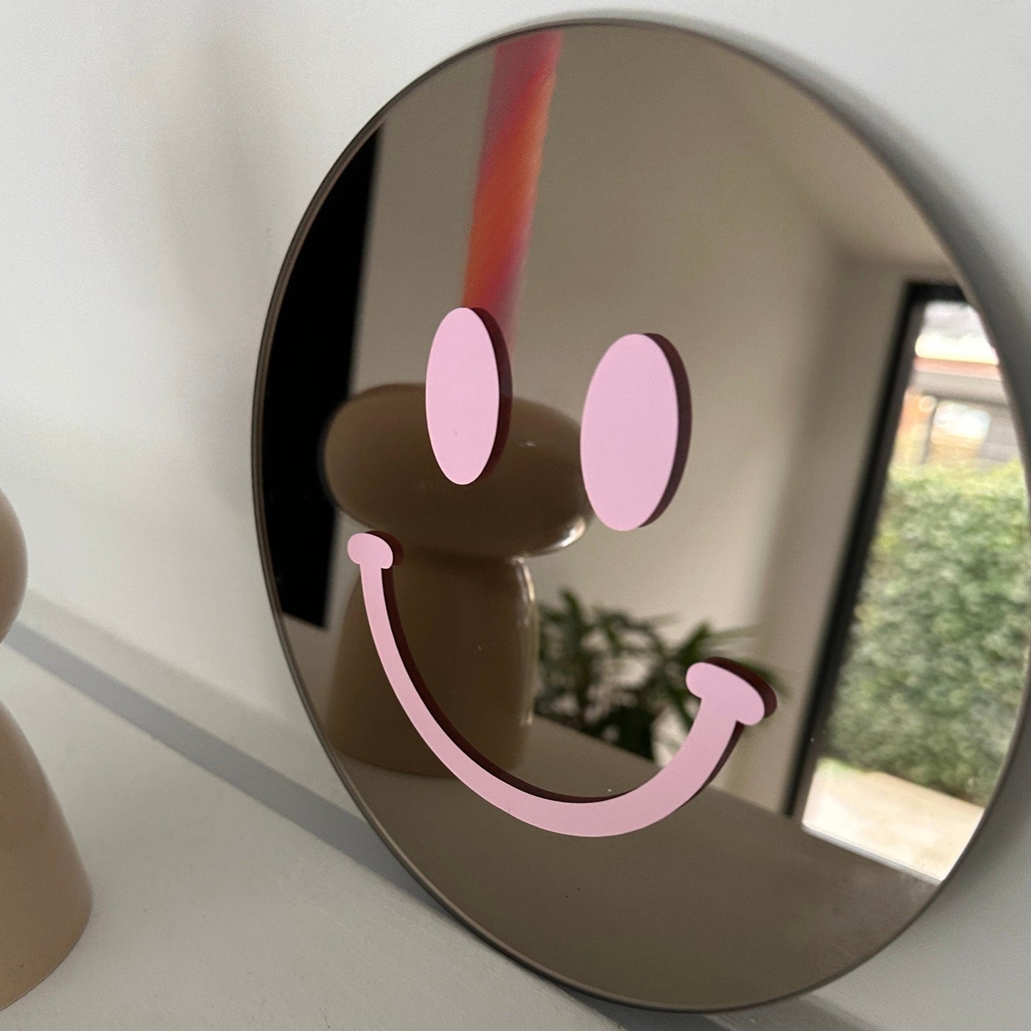 Roze dromen reflectie Smiley spiegel Soft Pink Smile
