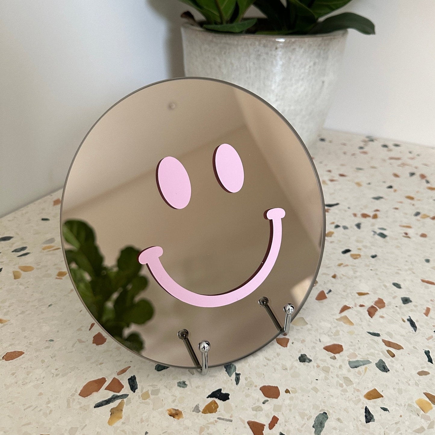 Roze dromen reflectie Smiley spiegel Soft Pink Smile