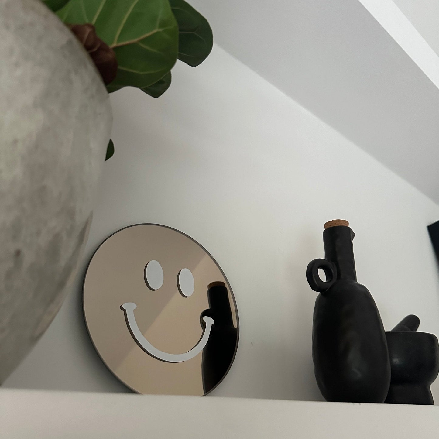 Vrolijkmakende Smiley spiegel White Smile