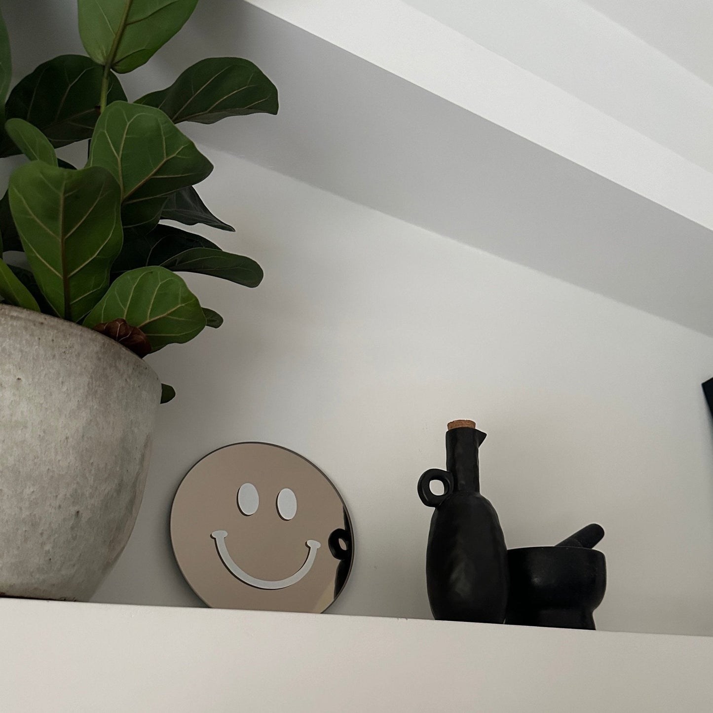 Vrolijkmakende Smiley spiegel White Smile