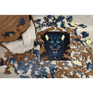 Eco Wood Art Houten Legpuzzel Panter/ Panther, houten doos
