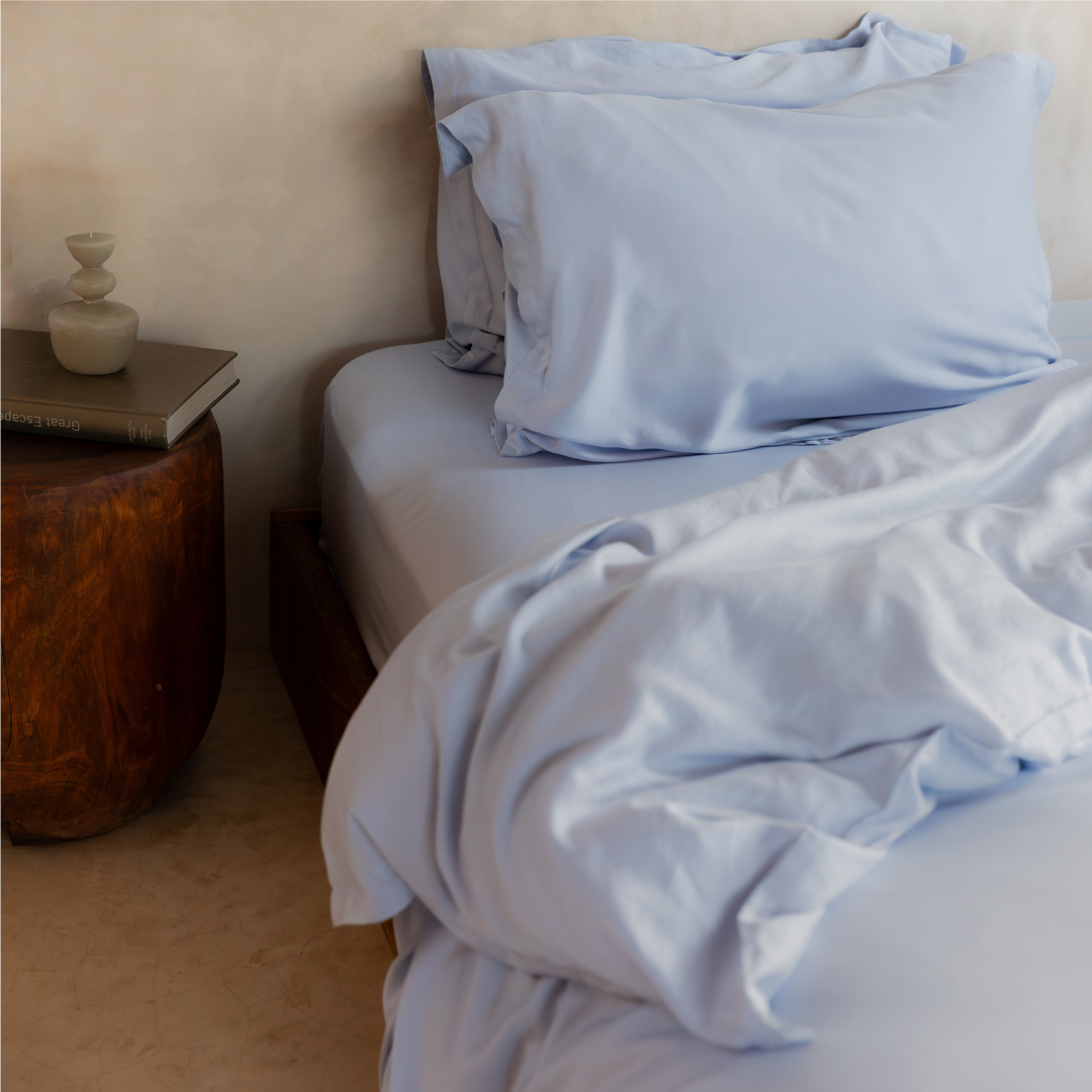 TENCEL™ - Twill Dekbedovertrek Licht Blauw