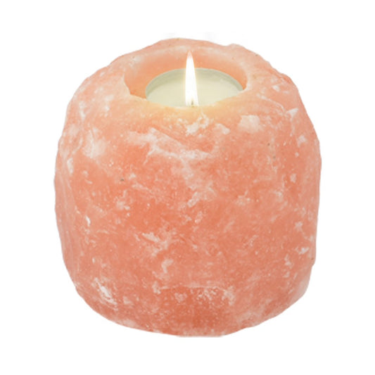 Waxinehouder Himalaya Zout, Rond, Himalaya Salt Dreams, 1100 gr, Ø 9 cm