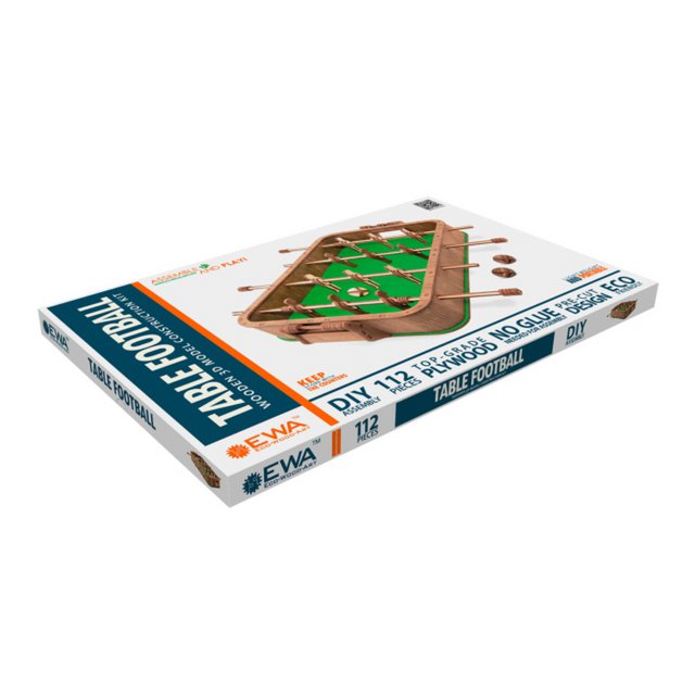 Eco Wood Art (EWA), 3D Houten Puzzel, Tafelvoetbal, 1140, 36x37x7.8cm