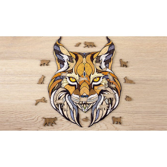 Eco Wood Art (EWA) Houten Legpuzzel Lynx size S