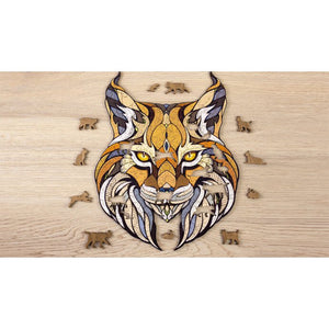 Eco Wood Art (EWA) Houten Legpuzzel Lynx size S