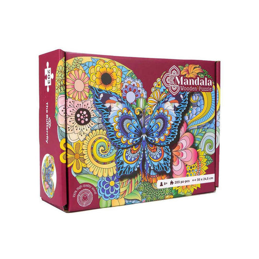 Logica Giochi Mandala Houten Legpuzzel Vlinder/ Butterfly in Hart