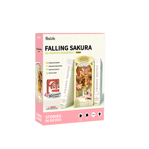 Robotime, DIY Book Nook Boekensteun Falling Sakura
