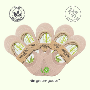 green-goose Bamboe Dames Footies - 5 paar - 85% Bamboe - Creme - Maat 35-39