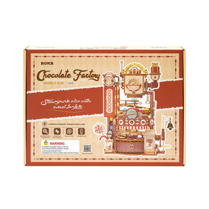3D Houten Puzzel Knikkerbaan Marble Run Chocolate Factory, Robotime