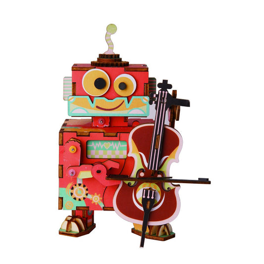 Muziekdoos Hout DIY 3D Puzzel Little Performer, Robotime