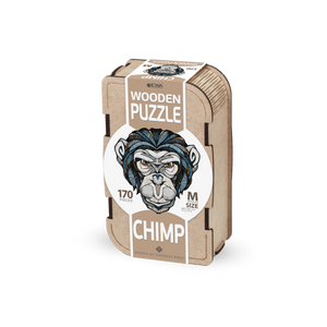 Eco Wood Art (EWA) Houten Legpuzzel Chimpansee/Chimp, Size M, Houten Doos