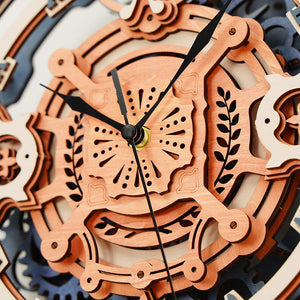 Robotime, 3D Houten Puzzel Romantic Note Wall Clock, LC701, 29,8x10,7x64,4cm