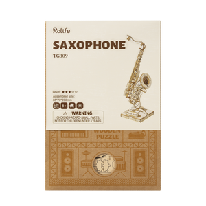 Robotime, 3D Houten Puzzel Muziekinstrument Saxophone