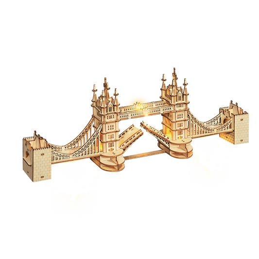 Robotime, 3D Houten Puzzel, Tower Bridge incl. verlichting