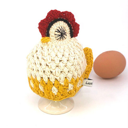 Luna-Leena 2x Egg warmer kip - Biologisch katoen - Handgehaakt in Nepal