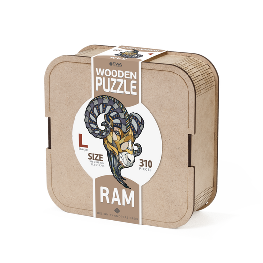 Eco Wood Art (EWA) Houten Legpuzzel Ram, Size L