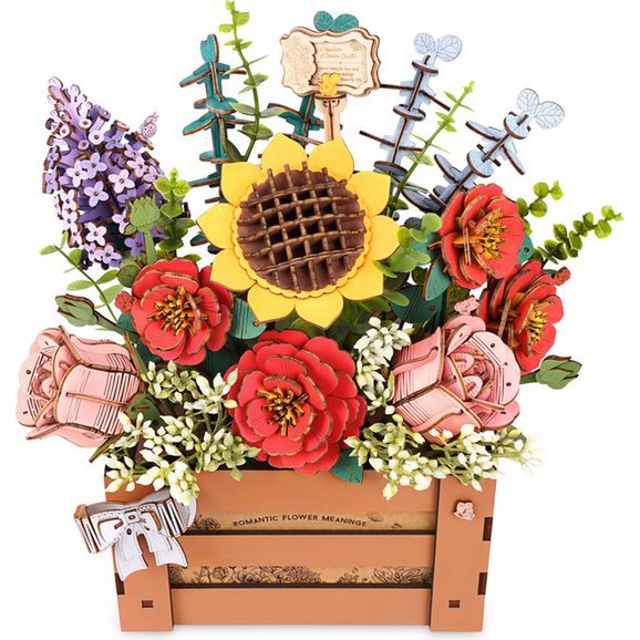 Robotime, DIY Houten Bloemenkistje/Wooden Bloom Box, TW02H, 28x14x28cm