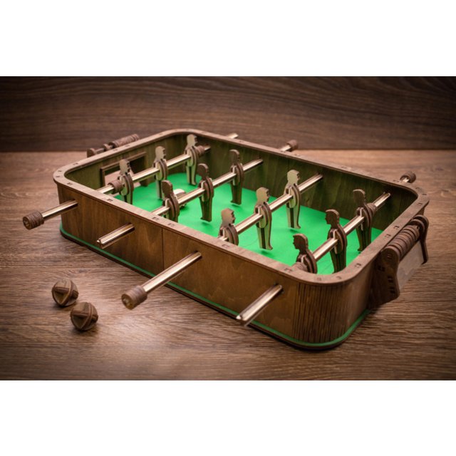 Eco Wood Art (EWA), 3D Houten Puzzel, Tafelvoetbal, 1140, 36x37x7.8cm