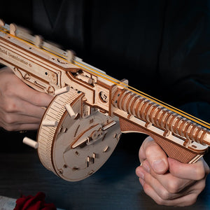 Robotime, 3D Houten Puzzel Submachine Gun, LQB01, 70x14x18cm
