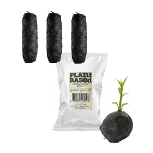 green-goose Bio-based Flosdraad Navulling - 3 Stuks - Charcoal Mint