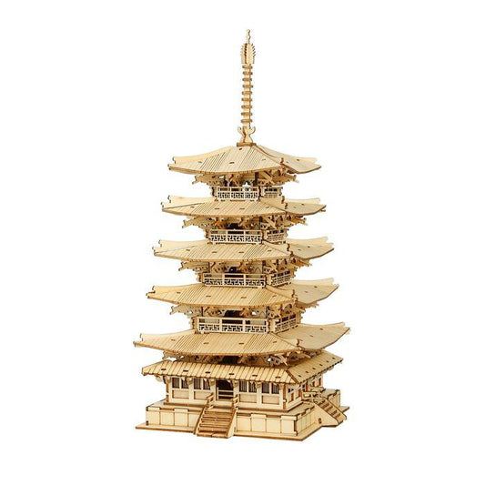 Robotime, 3D Houten Puzzel Five-storied Pagoda