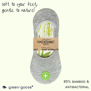 green-goose Bamboe Dames Footies - 10 paar -85% Bamboe - Grijs - Maat 35-39