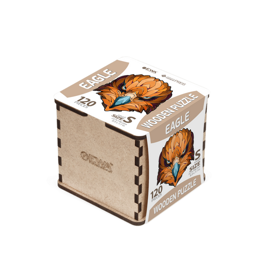 Eco Wood Art (EWA), Houten Legpuzzel Eagle, Size S, Houten Doos
