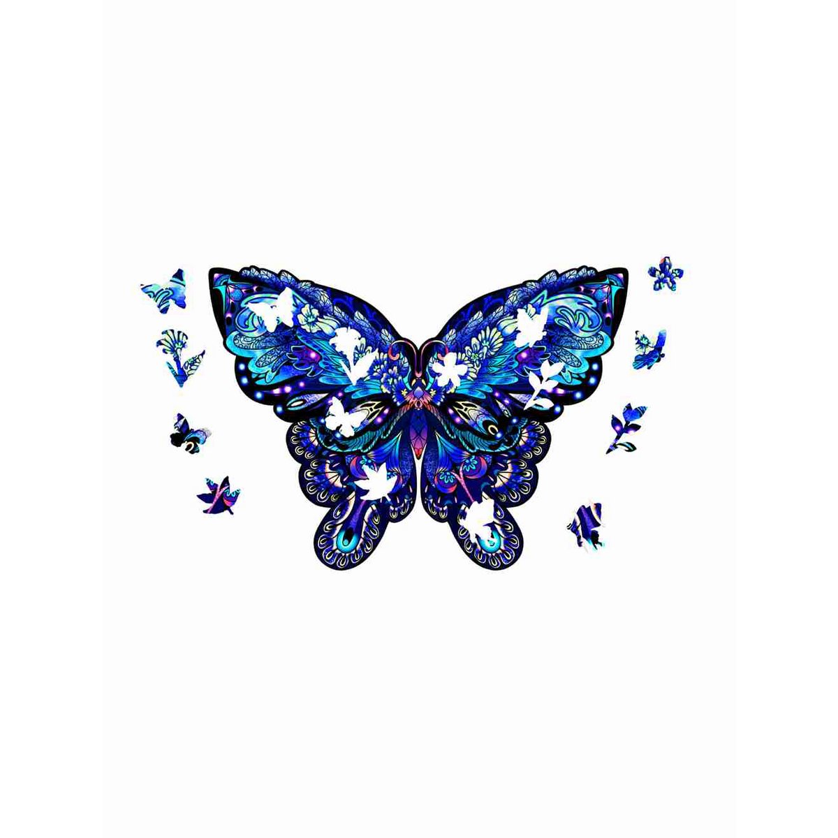 Mandala Houten Logica GiochiLegpuzzel Nachtvlinder/ Butterfly