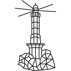 Eco Wood Art Wandpuzzel Lighthouse, 50,5x87x0,7cm