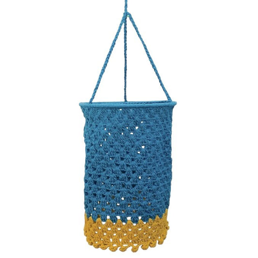 Luna-Leena Lampion Crochet - Turquoise - Organisch katoen - Handhaak in Nepal