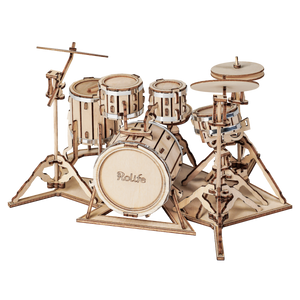 Robotime, 3D Houten Puzzel Muziekinstrument Drumstel