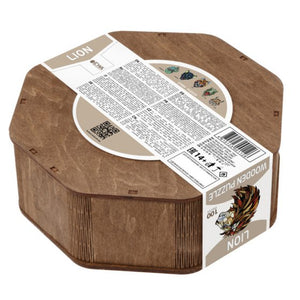 Eco Wood Art Houten Legpuzzel, Leeuw/ Lion, houten doos