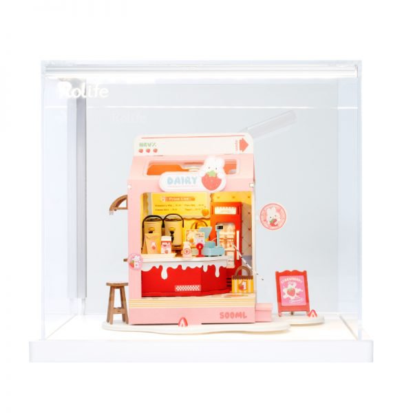 Robotime, DIY Huisje Strawberry Milk House , DS034, 15,5x11,6x18,3cm