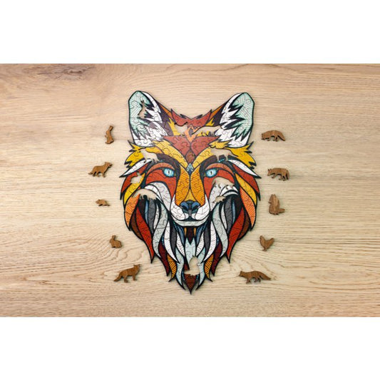 Eco Wood Art (EWA) Houten Legpuzzel Vos/ Fox Size L, Houten Doos