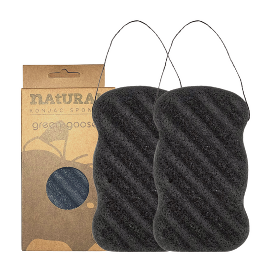 green-goose Houtskool Konjacsponsjes | 2 Stuks