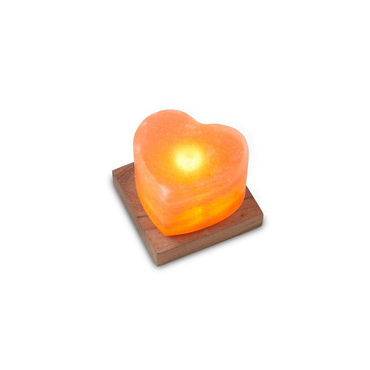 Himalaya Zoutkristal Hart Led Lampje, 9 x 5,5 cm.