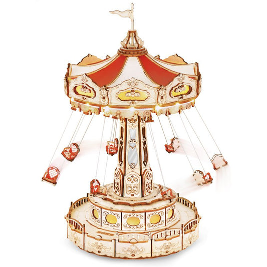 Robotime, Muziekdoos Hout DIY 3D Puzzel Swing Ride