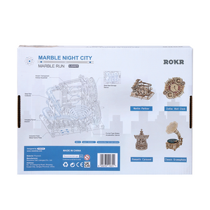 Robotime, 3D Houten Puzzel Knikkerbaan Marble Night City