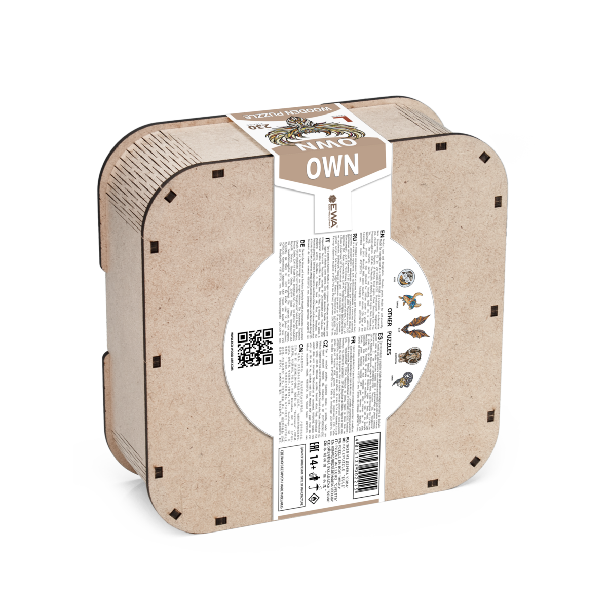Eco Wood Art Houten Legpuzzel Uil/ Owl, Size L