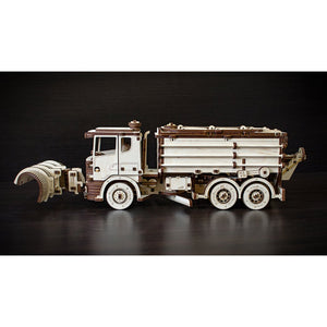 Eco Wood Art (EWA) 3D Mechanische Houten Puzzel Snowtruck