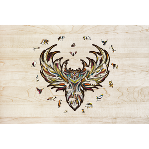 Eco Wood Art (EWA) Houten Legpuzzel Uil/ Owl, size S