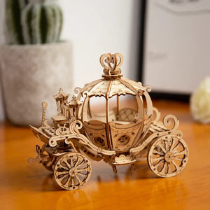 Robotime, 3D Houten Puzzel Pumpkin Cart
